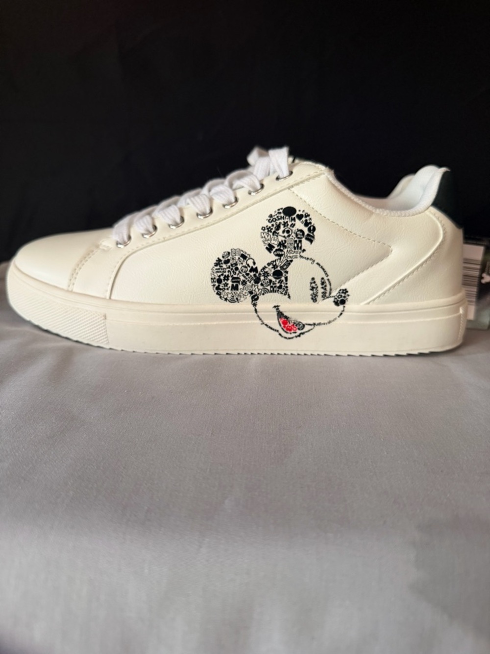 Disney Mickey Mouse White Sneakers – Women’s Casual Shoes – New with Tags